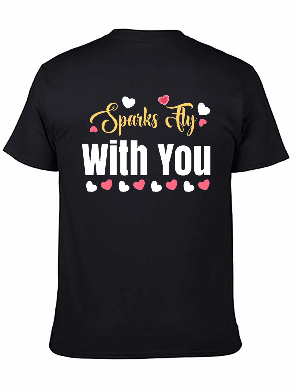 Sparks Fly With You Black Graphic Tee