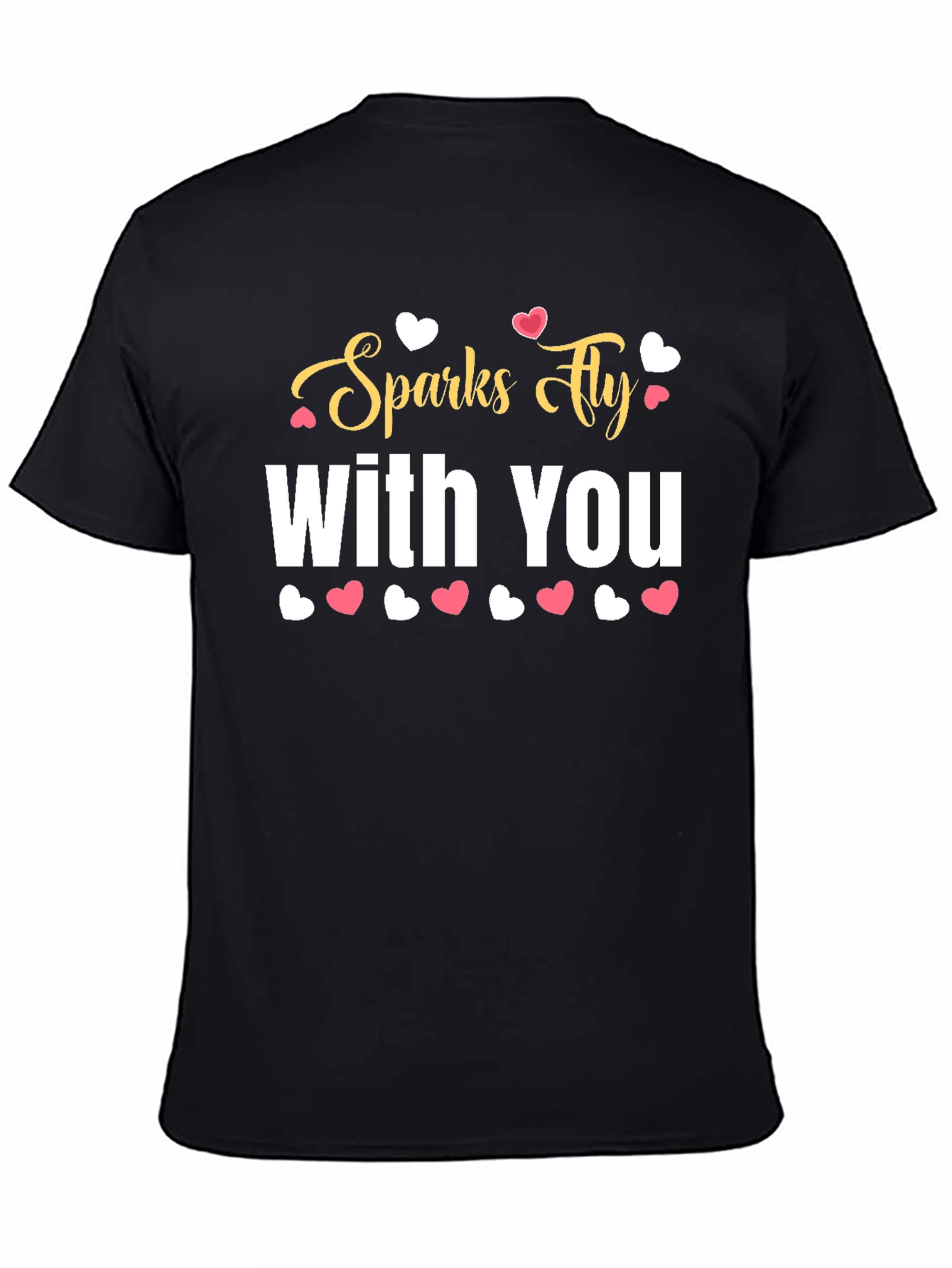 Sparks Fly With You Black Graphic Tee