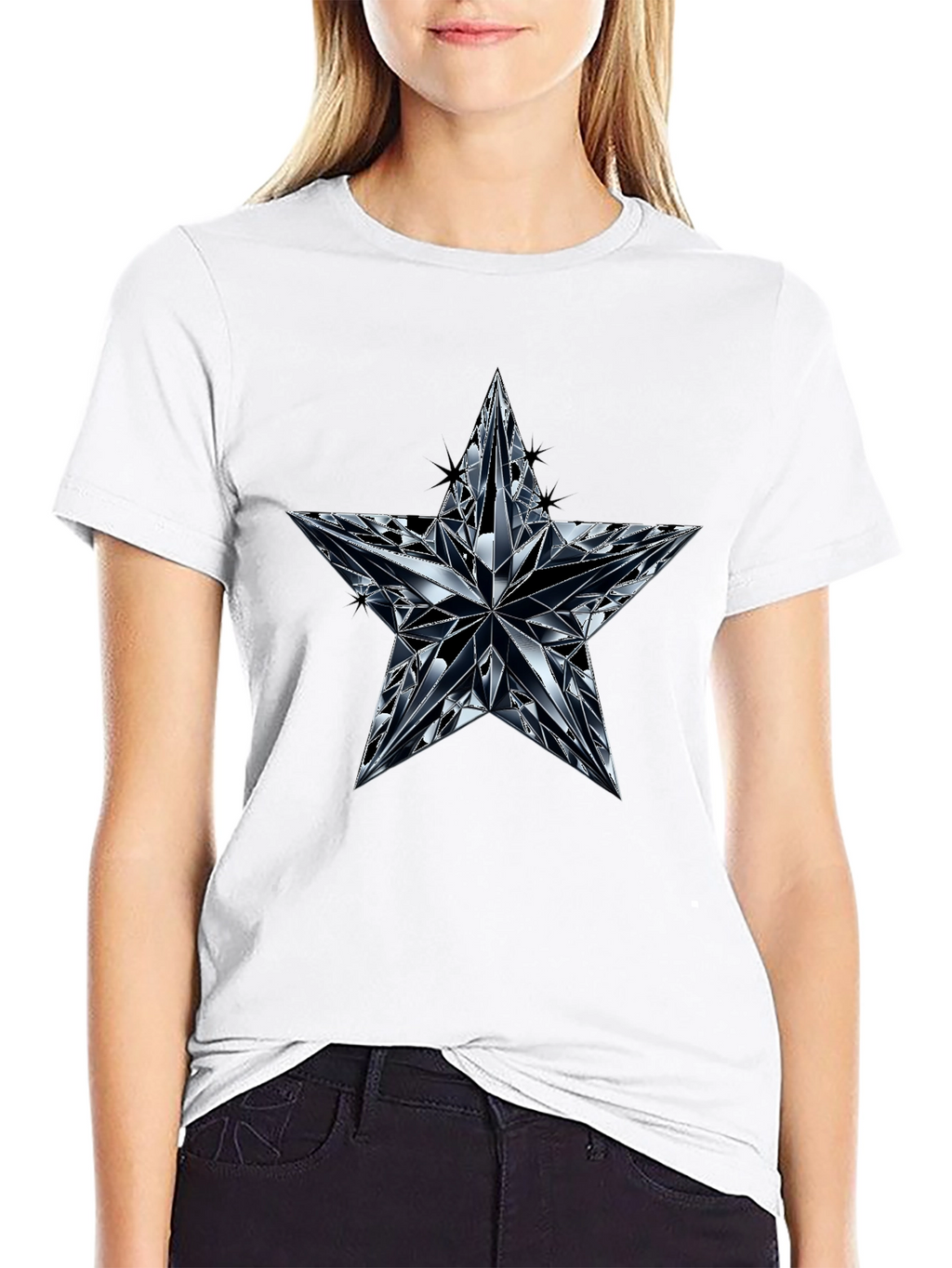 Diamond Star Graphic Black T-Shirt