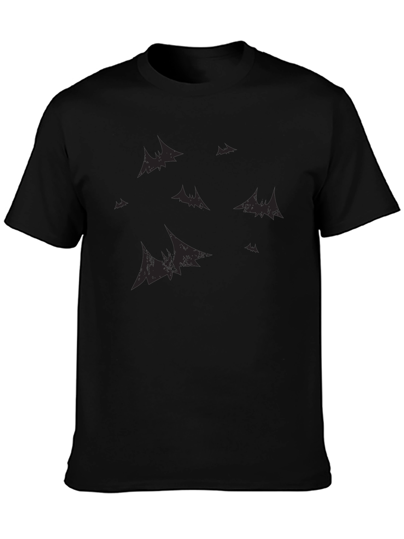 Mens Black Bat Graphic Tee