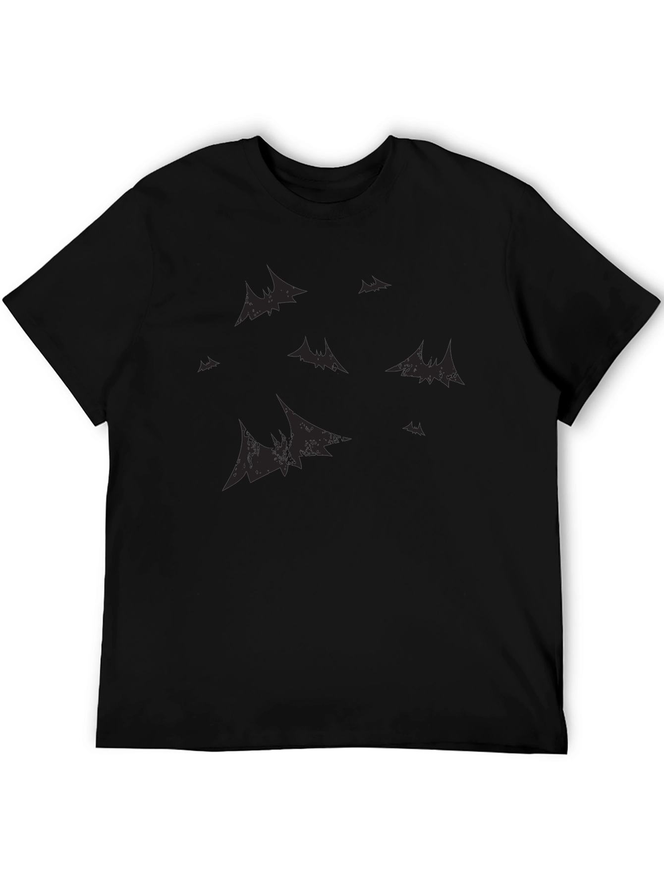 Mens Black Bat Graphic Tee