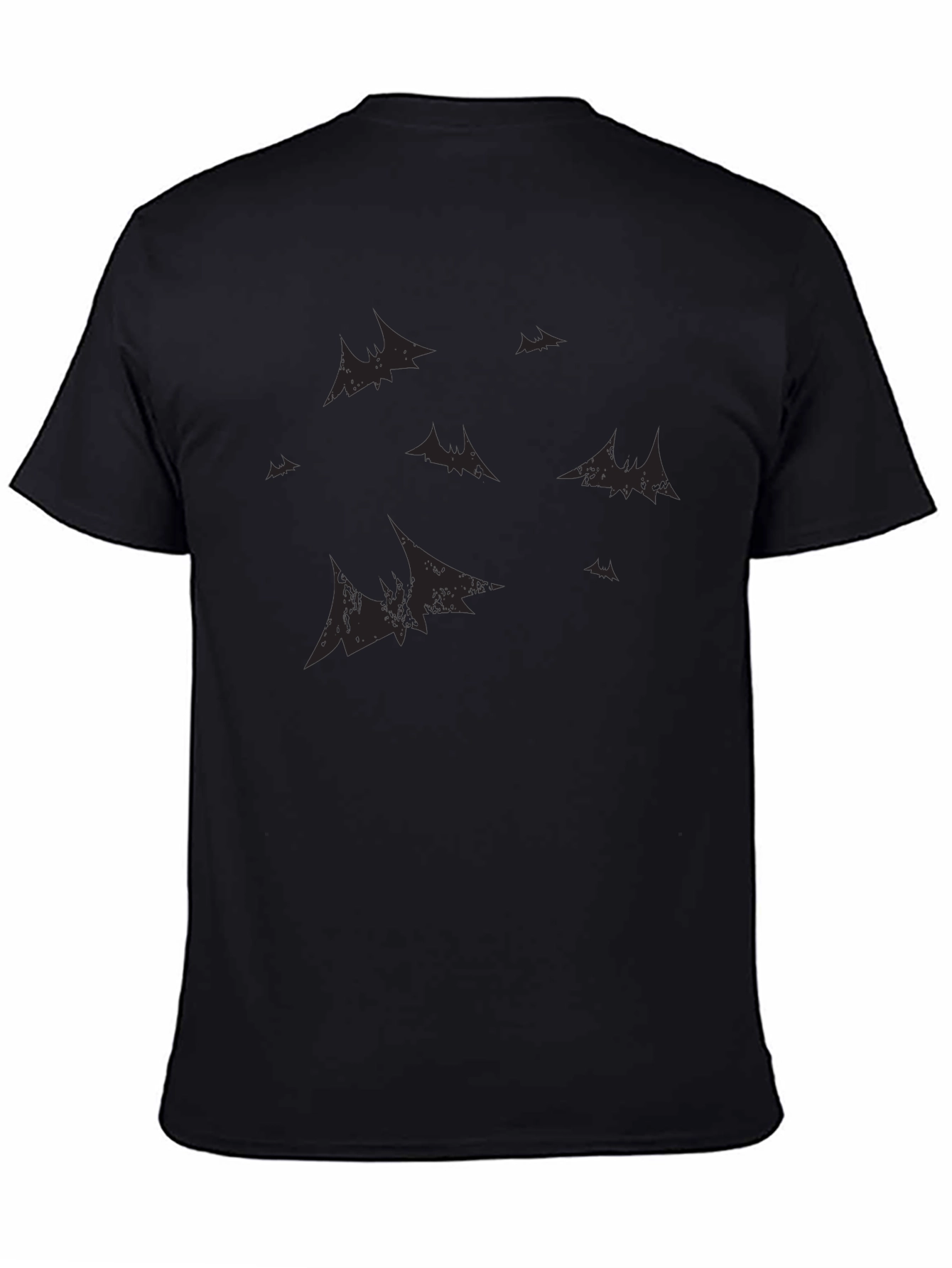Mens Black Bat Graphic Tee