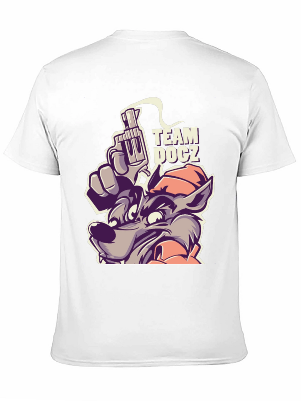Team Docz Wolf Graphic Tee - Cool Cartoon Design