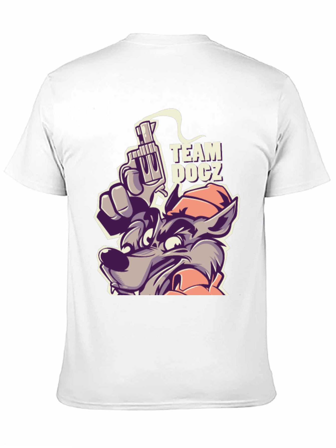 Team Docz Wolf Graphic Tee - Cool Cartoon Design