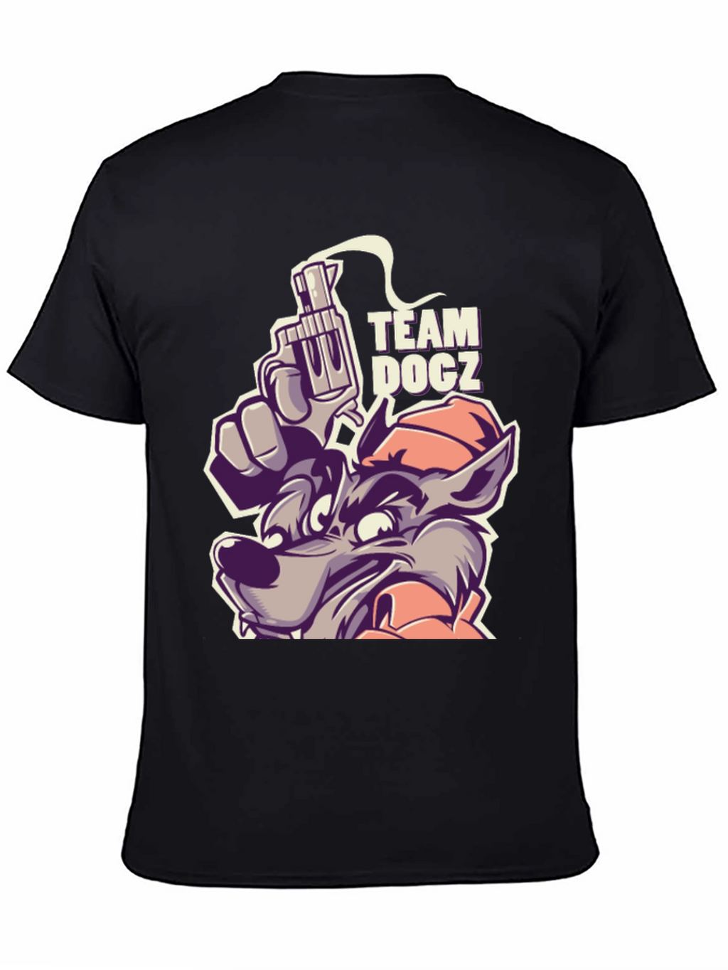 Team Docz Wolf Graphic Tee - Cool Cartoon Design