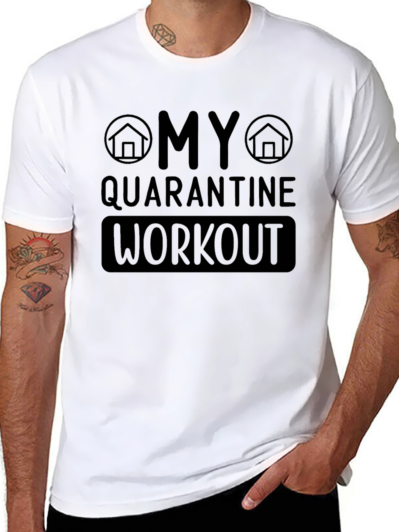 Quarantine Workout Graphic T-Shirt