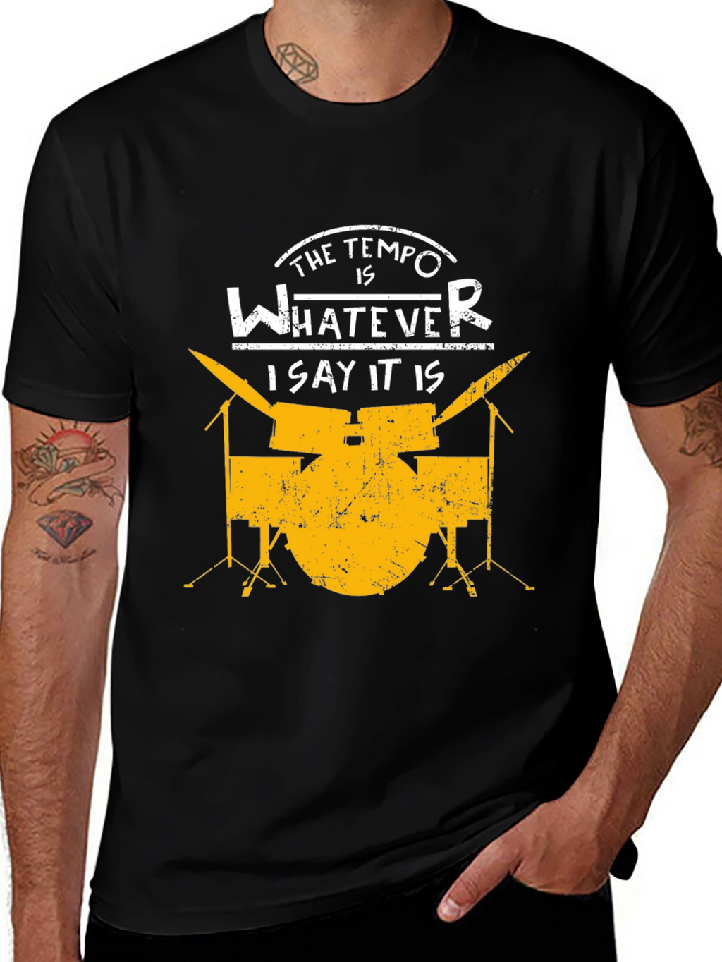 Tempo Drummer T-Shirt - Music Lover Tee
