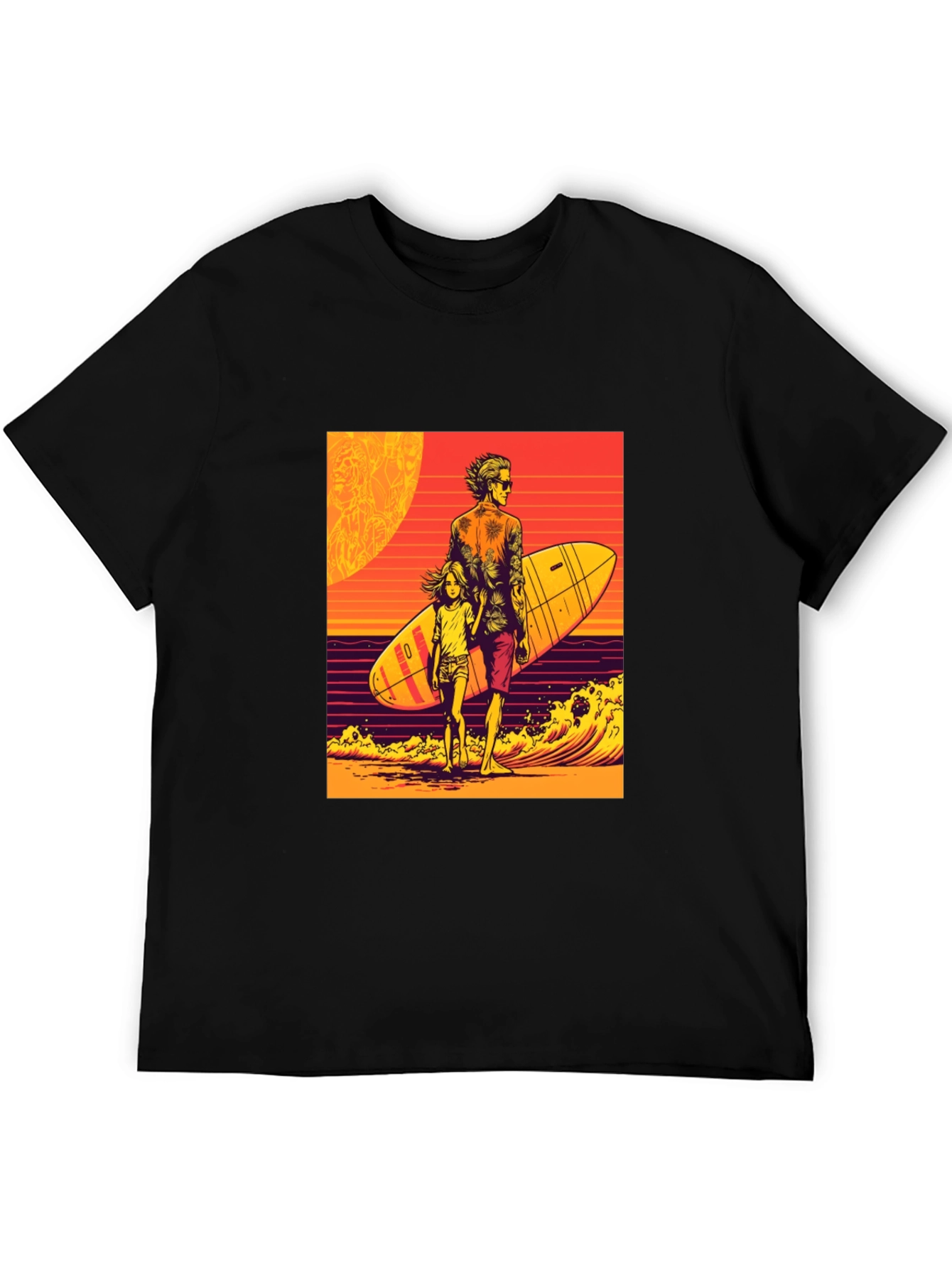 Surfer Dad & Daughter Graphic Tee