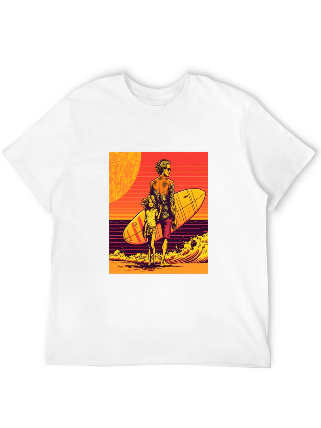 Surfer Dad & Daughter Graphic Tee