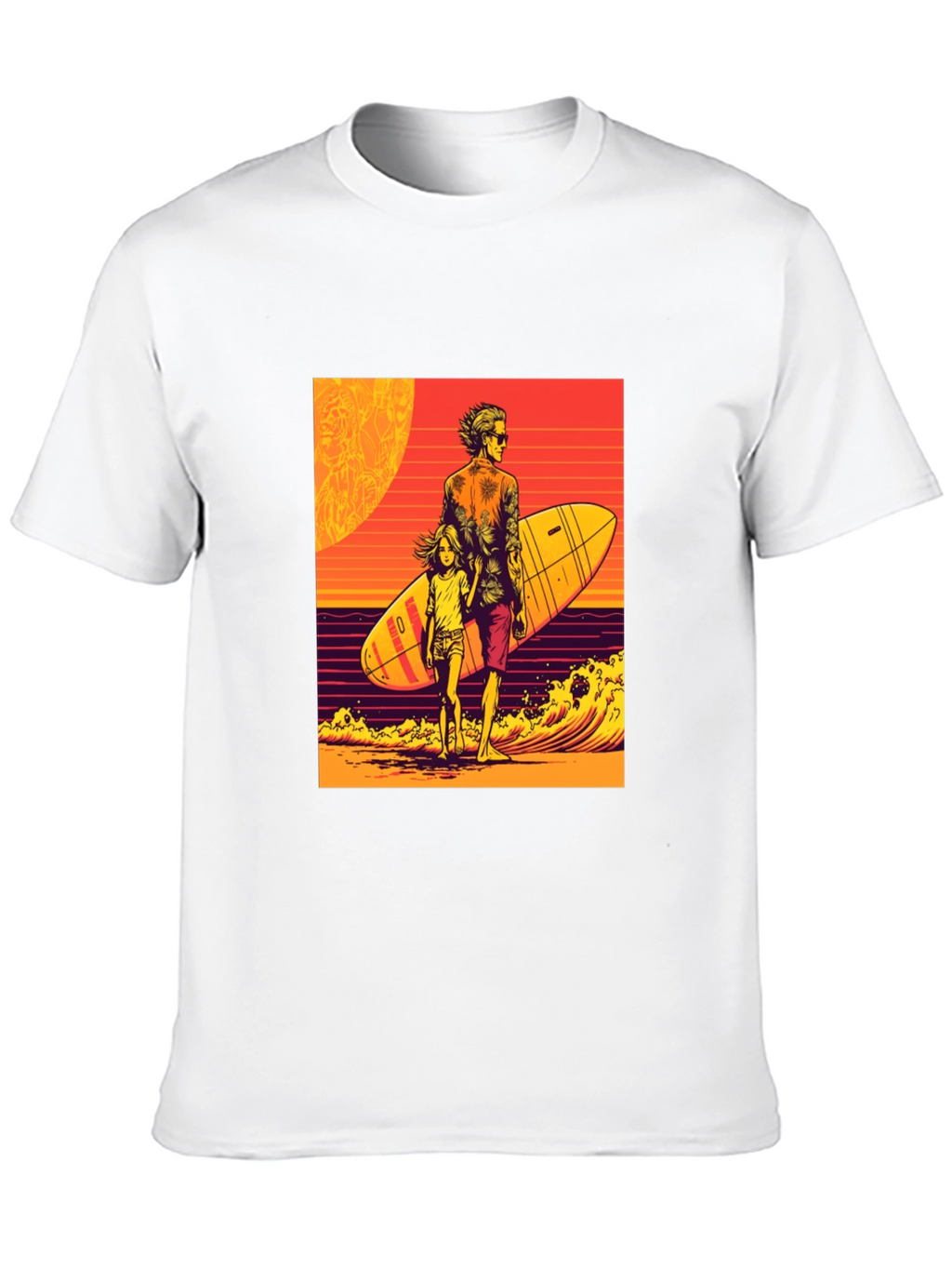Surfer Dad & Daughter Graphic Tee
