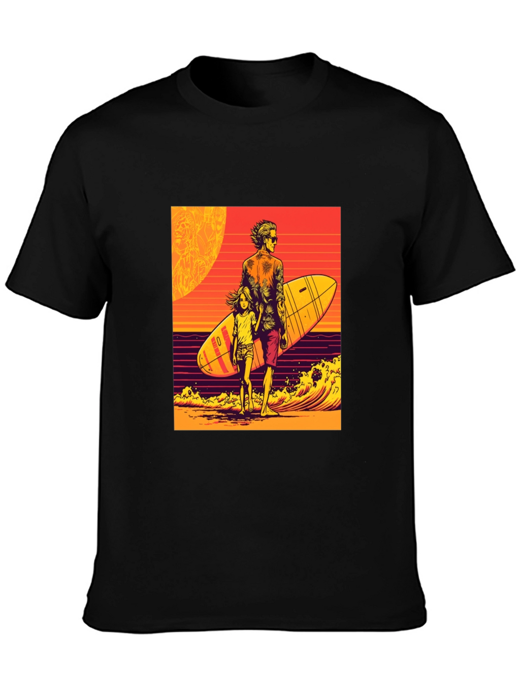 Surfer Dad & Daughter Graphic Tee