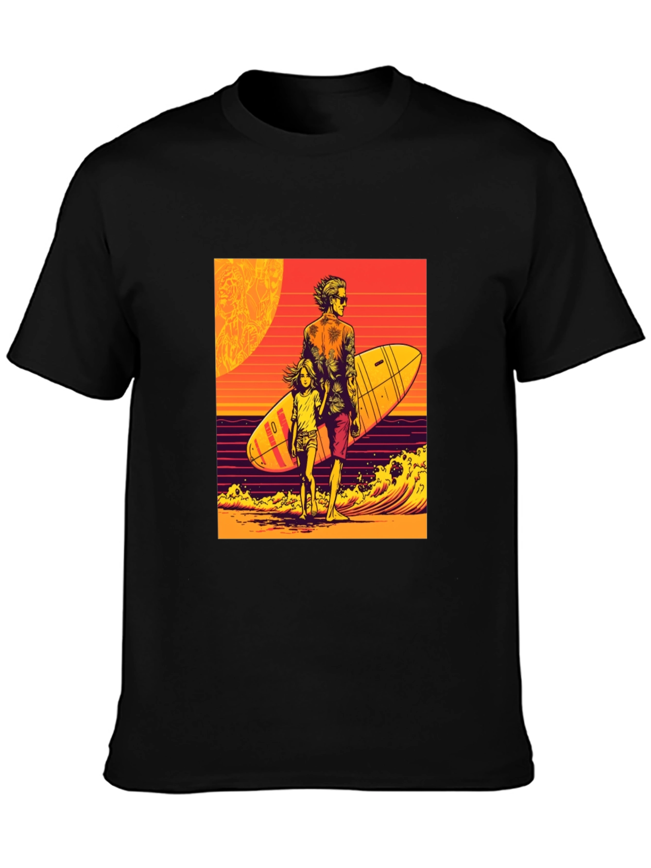 Surfer Dad & Daughter Graphic Tee