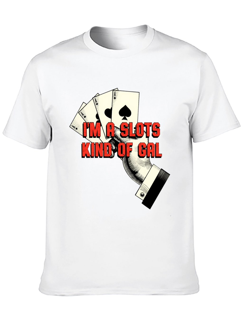 Slots Kind of Gal Black T-Shirt Casino Gambling Tee
