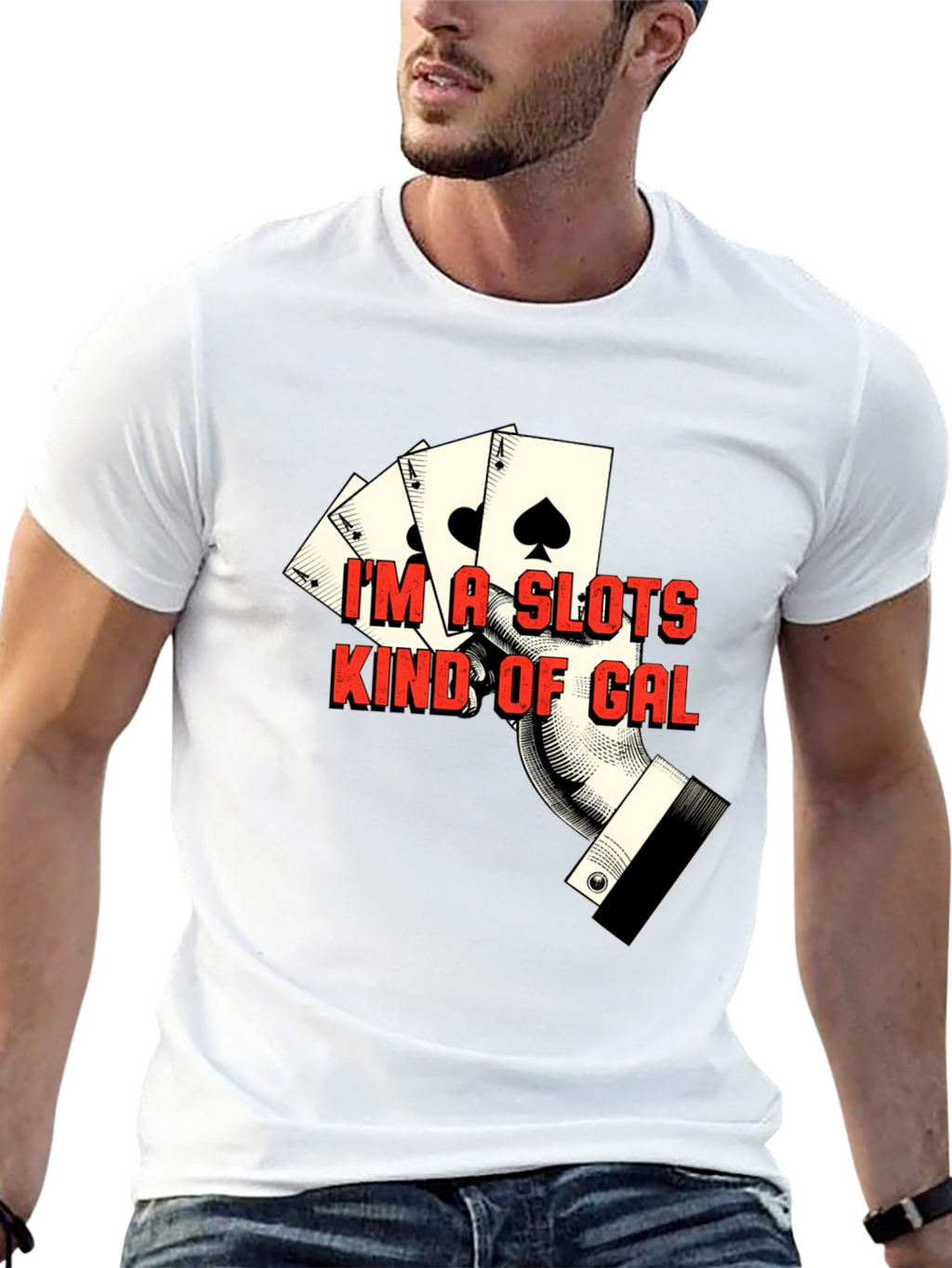 Slots Kind of Gal Black T-Shirt Casino Gambling Tee