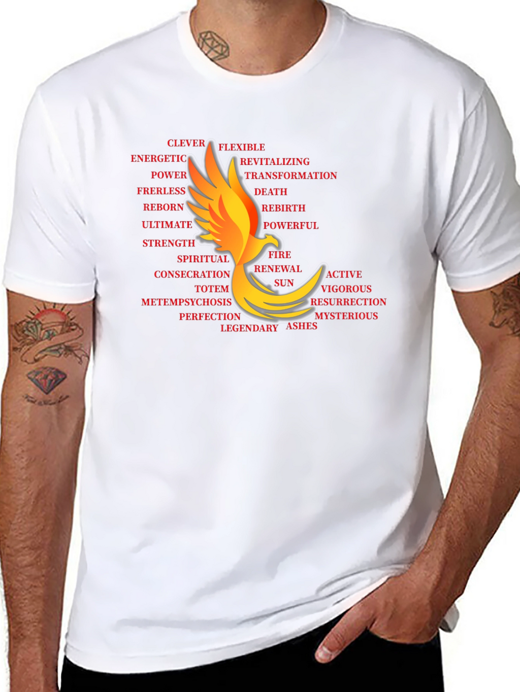 Phoenix Word Art Black T-Shirt