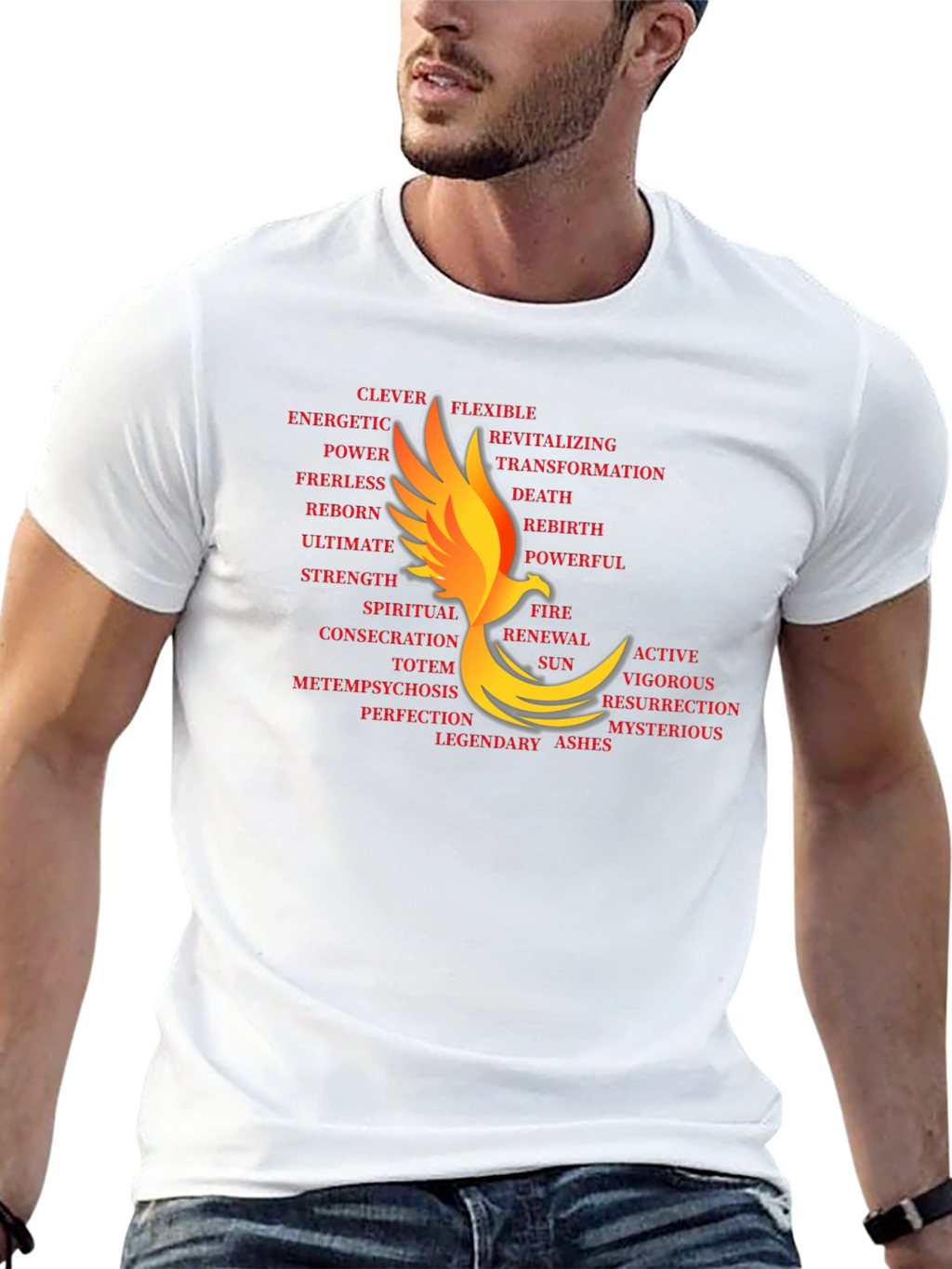 Phoenix Word Art Black T-Shirt