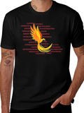 Phoenix Word Art Black T-Shirt