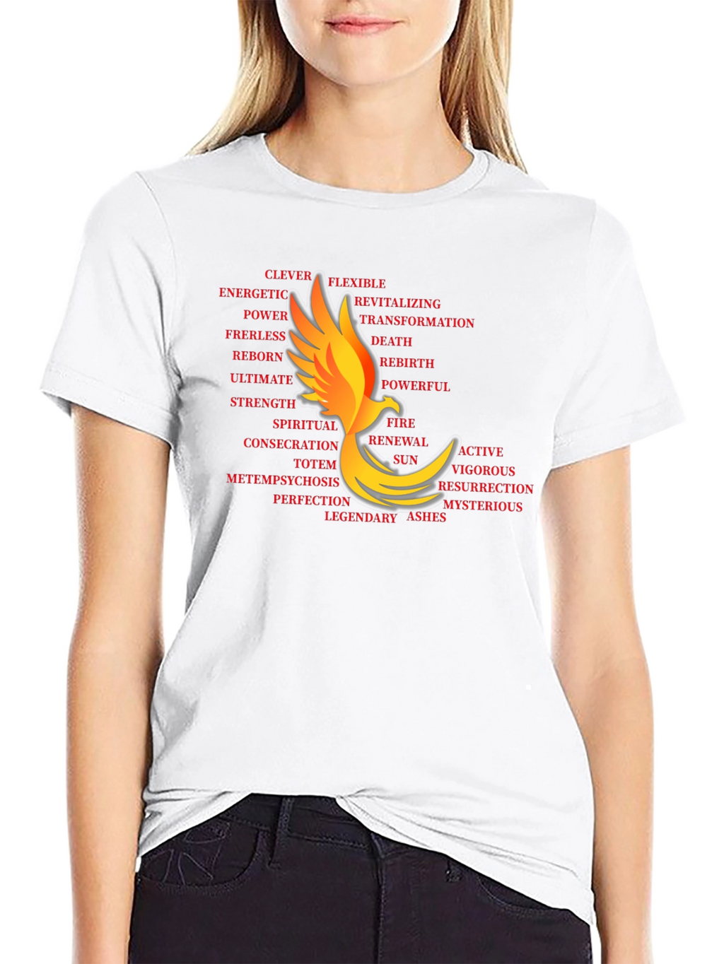 Phoenix Word Art Black T-Shirt