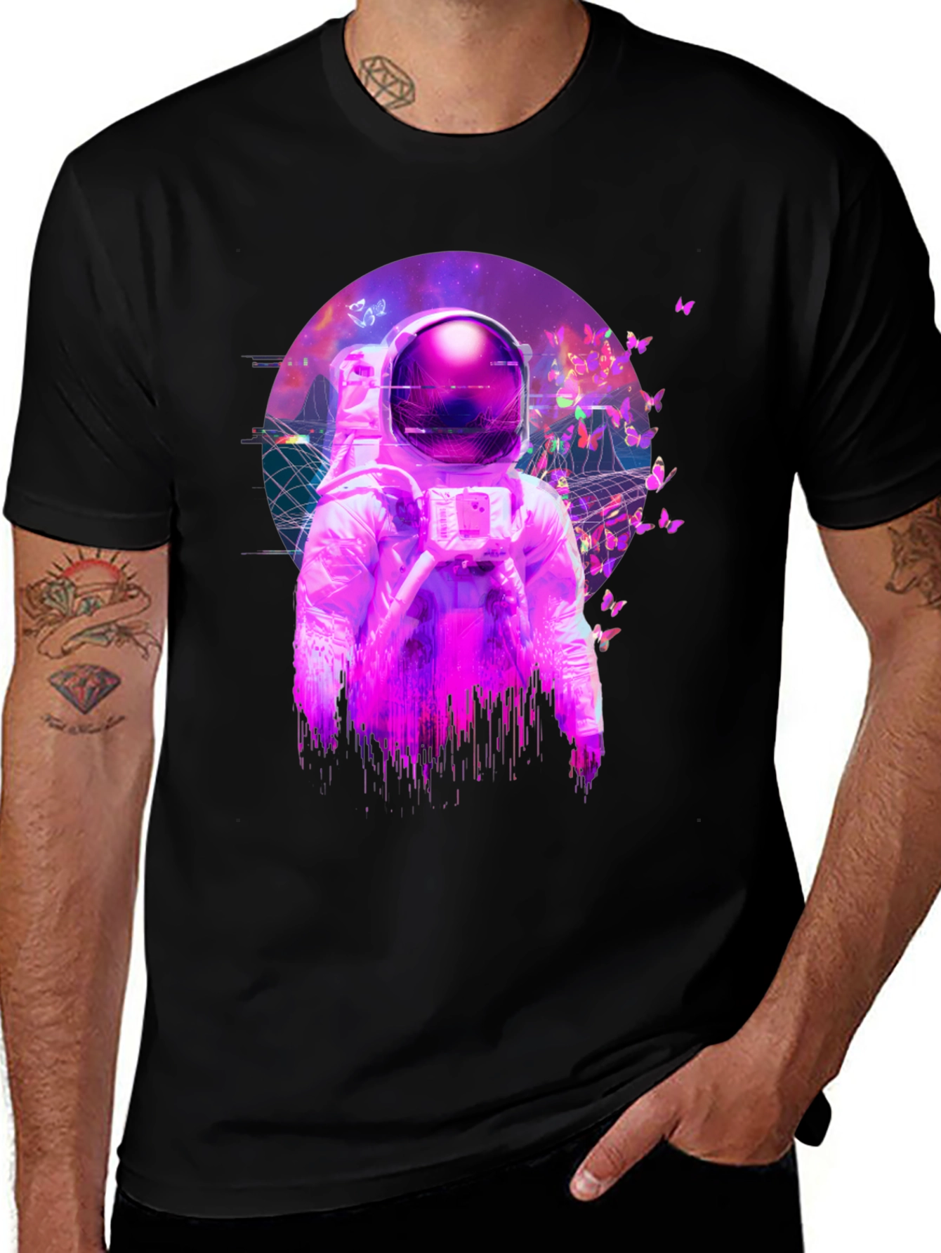 Astronaut Butterfly T-Shirt - Space Dreamer
