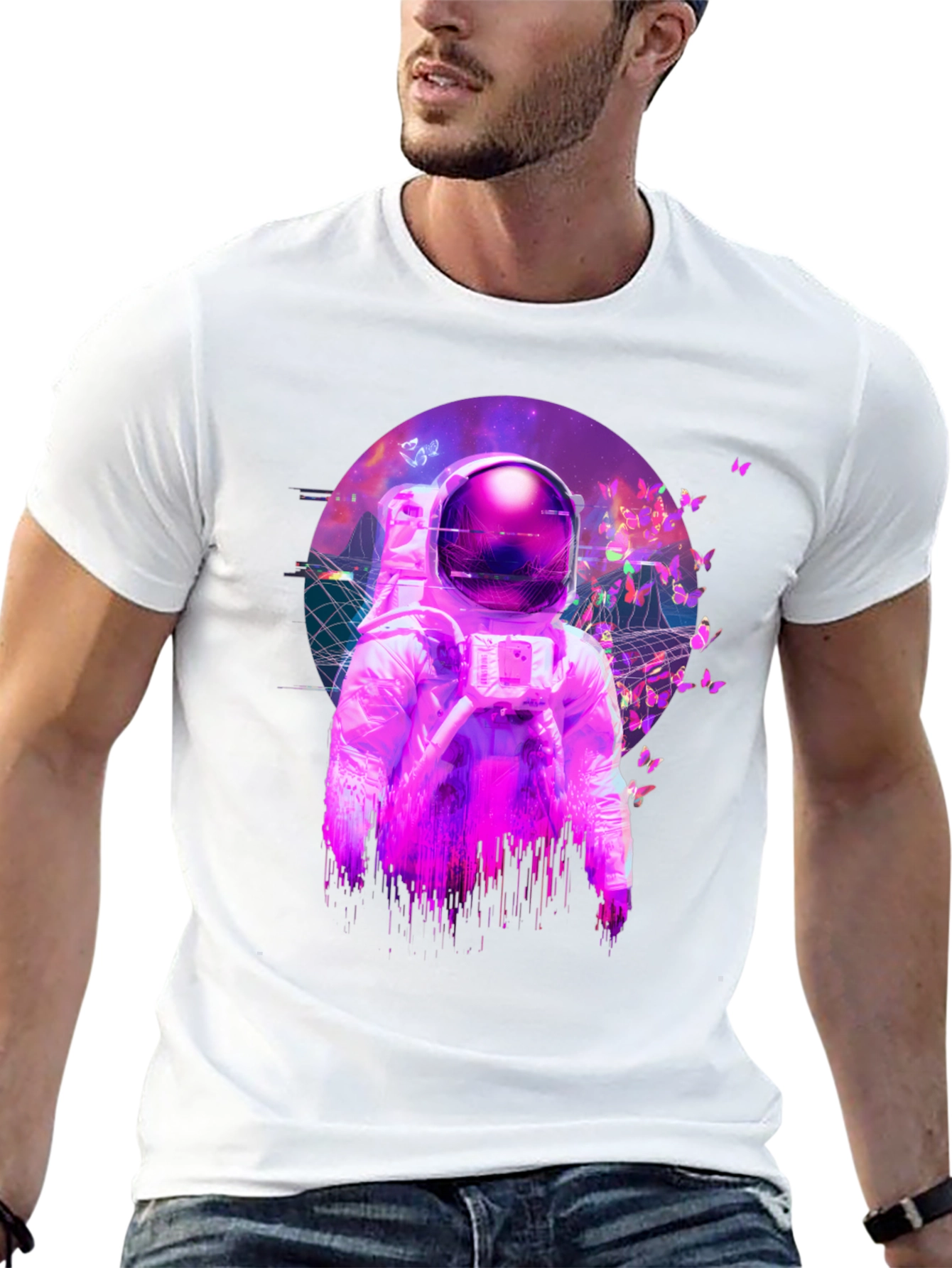 Astronaut Butterfly T-Shirt - Space Dreamer
