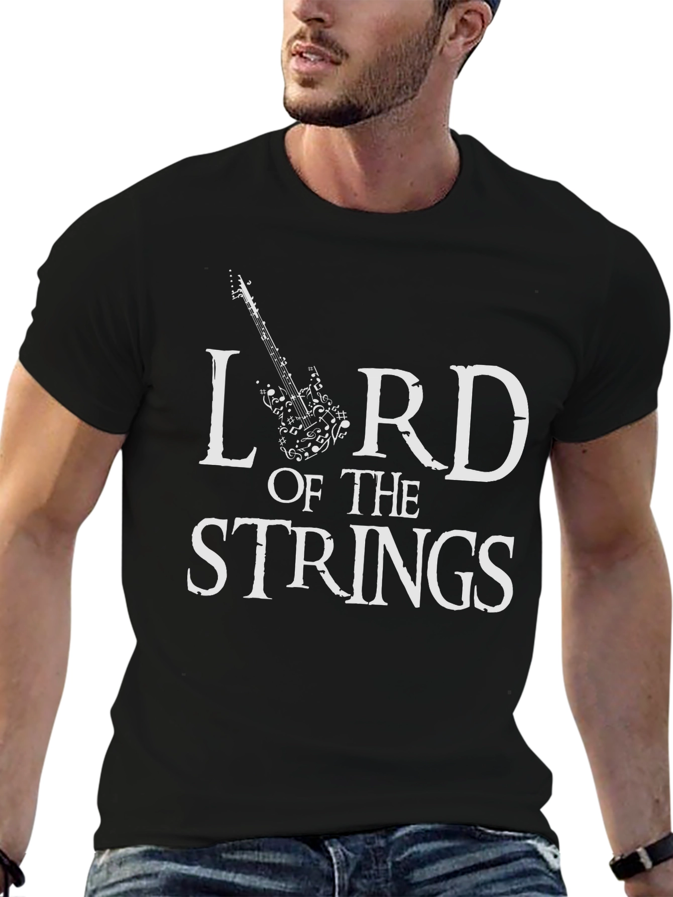Lord of the Strings Black T-Shirt