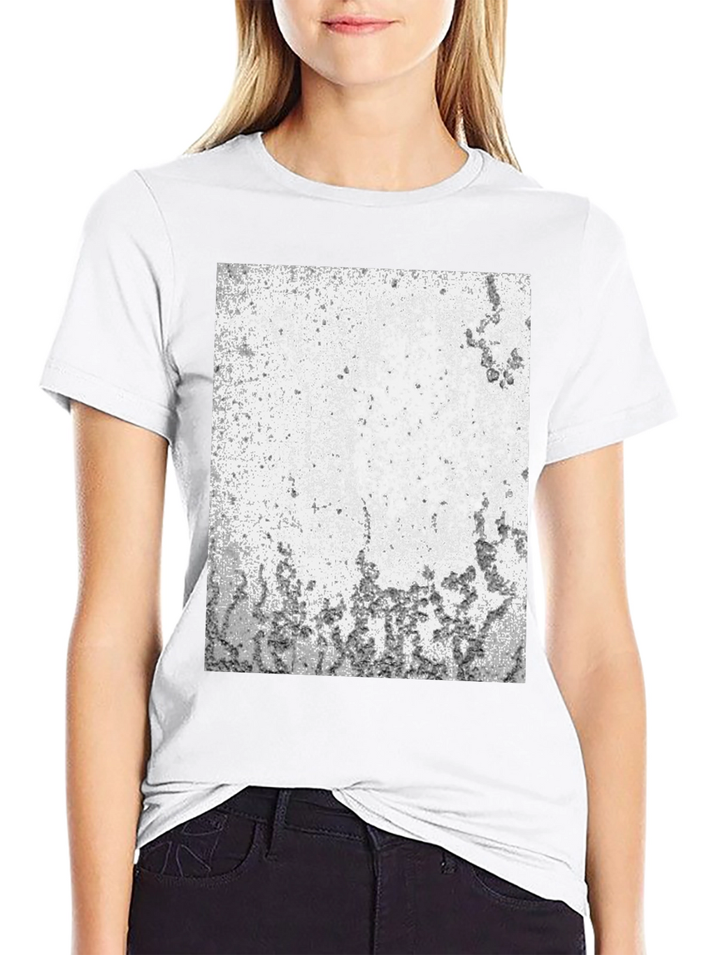 Abstract Textured Black T-Shirt