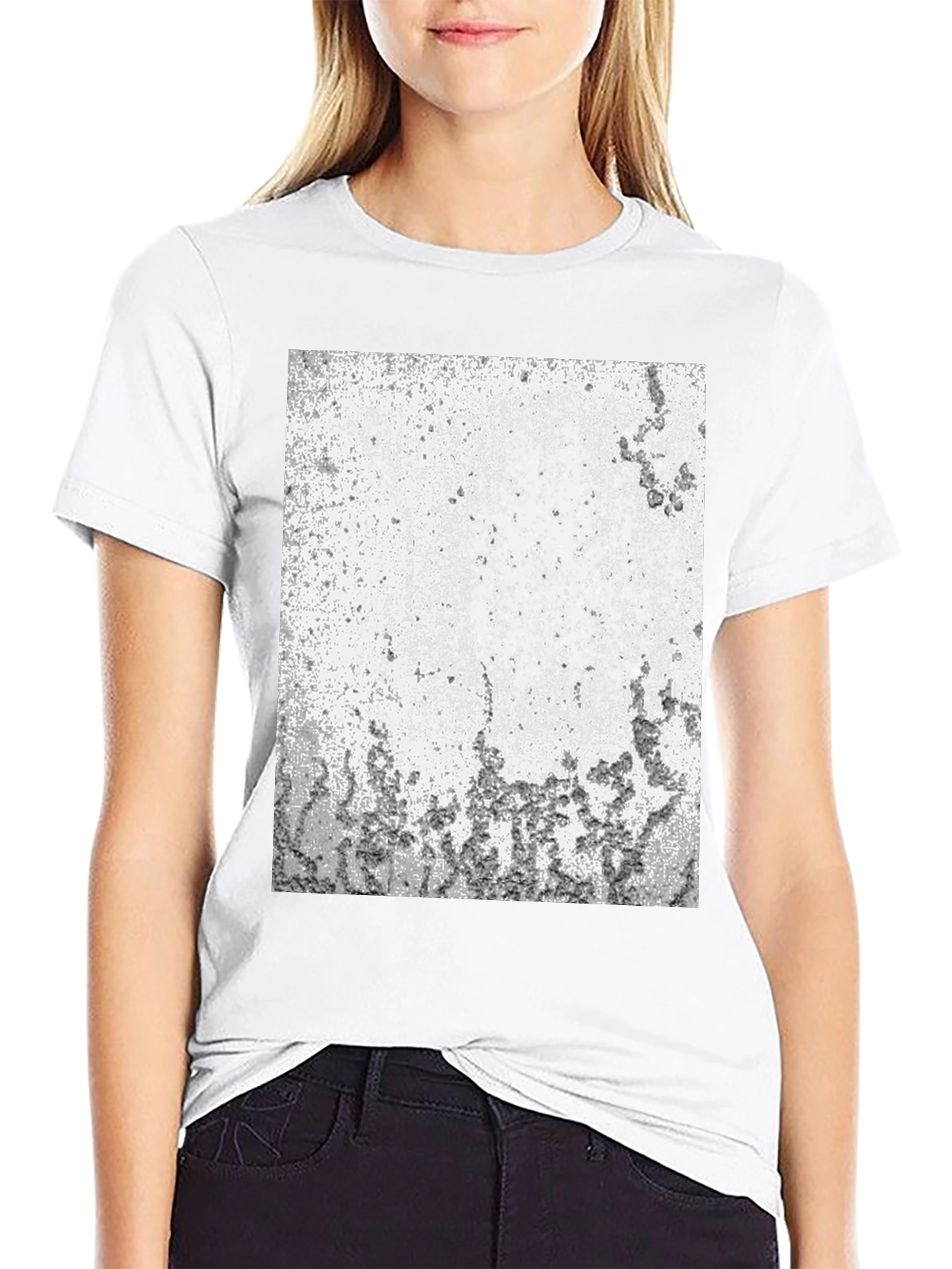 Abstract Textured Black T-Shirt