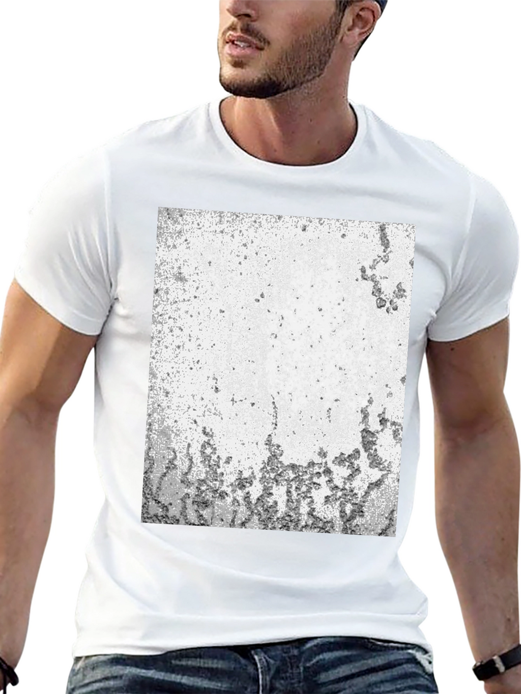 Abstract Textured Black T-Shirt