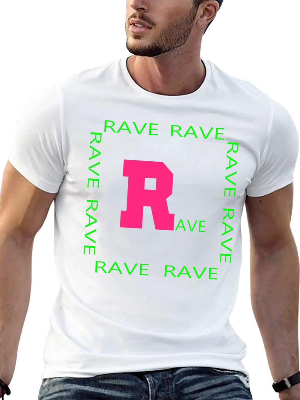 Rave T-Shirt - Pink R Green Rave