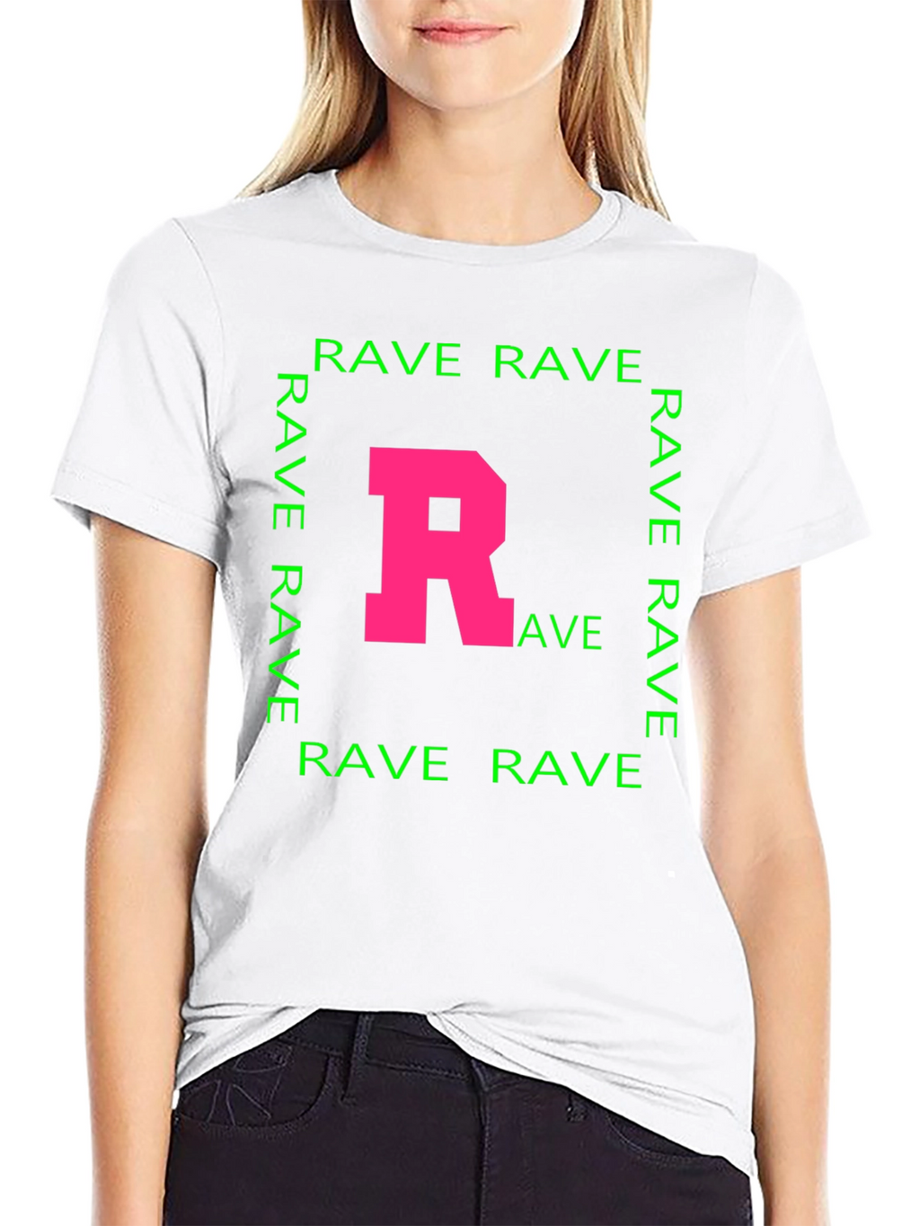 Rave T-Shirt - Pink R Green Rave