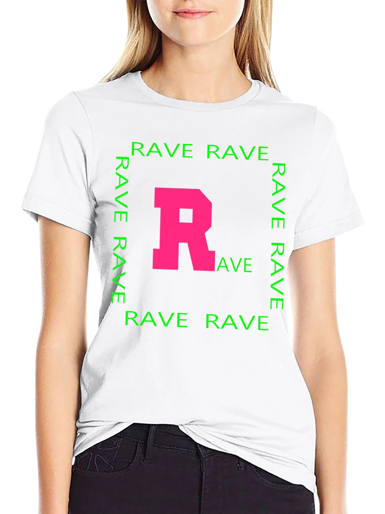 Rave T-Shirt - Pink R Green Rave