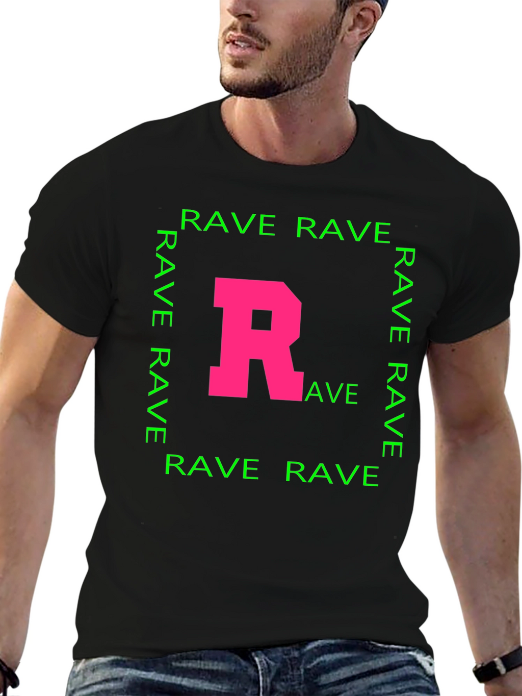 Rave T-Shirt - Pink R Green Rave