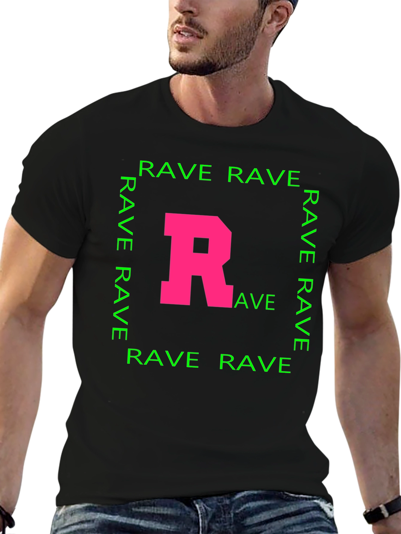 Rave T-Shirt - Pink R Green Rave