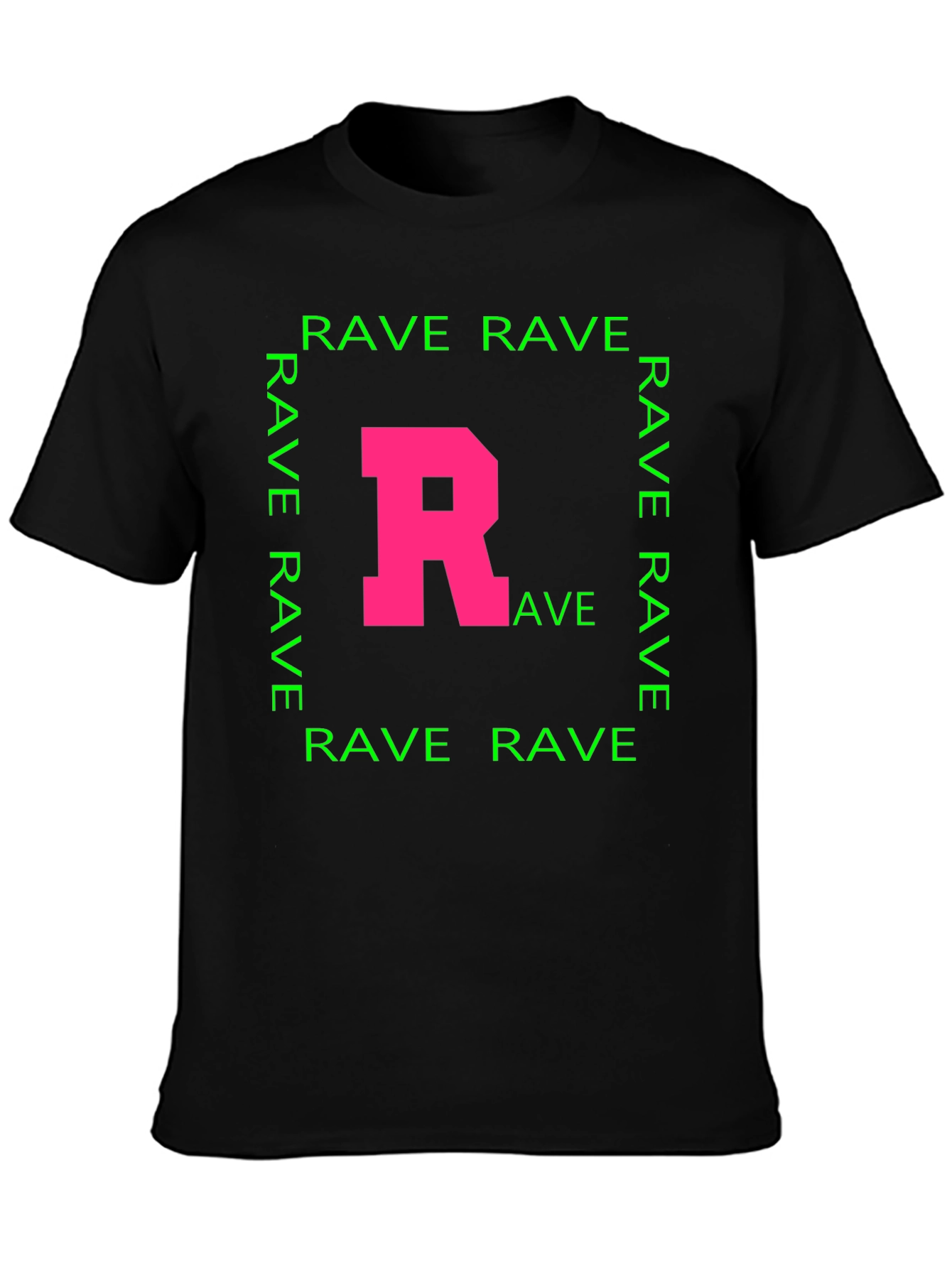 Rave T-Shirt - Pink R Green Rave