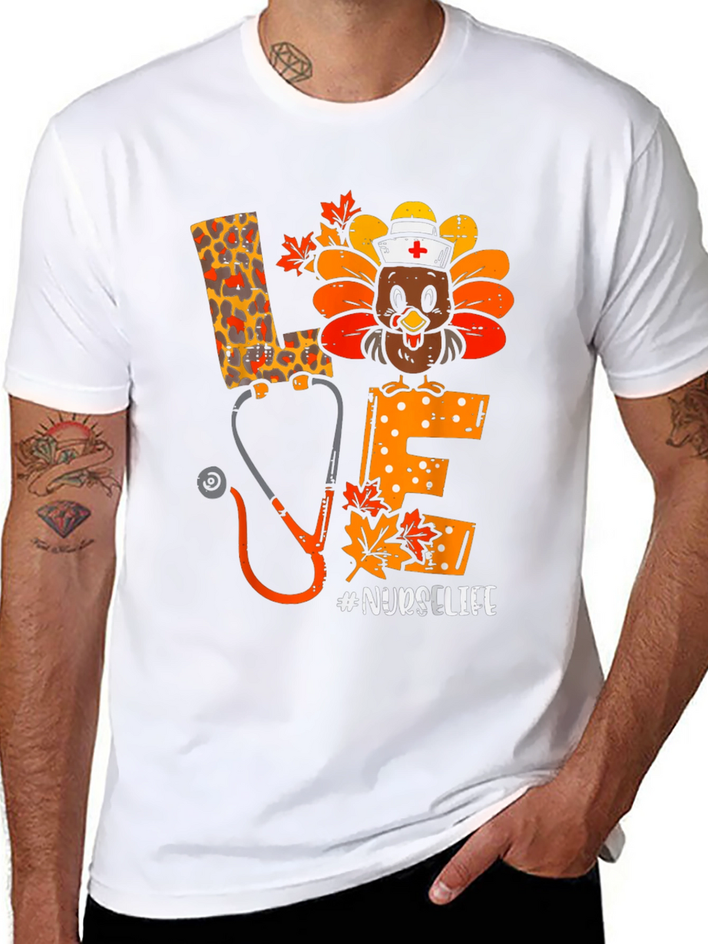 Nurse Life Thanksgiving Turkey T-Shirt