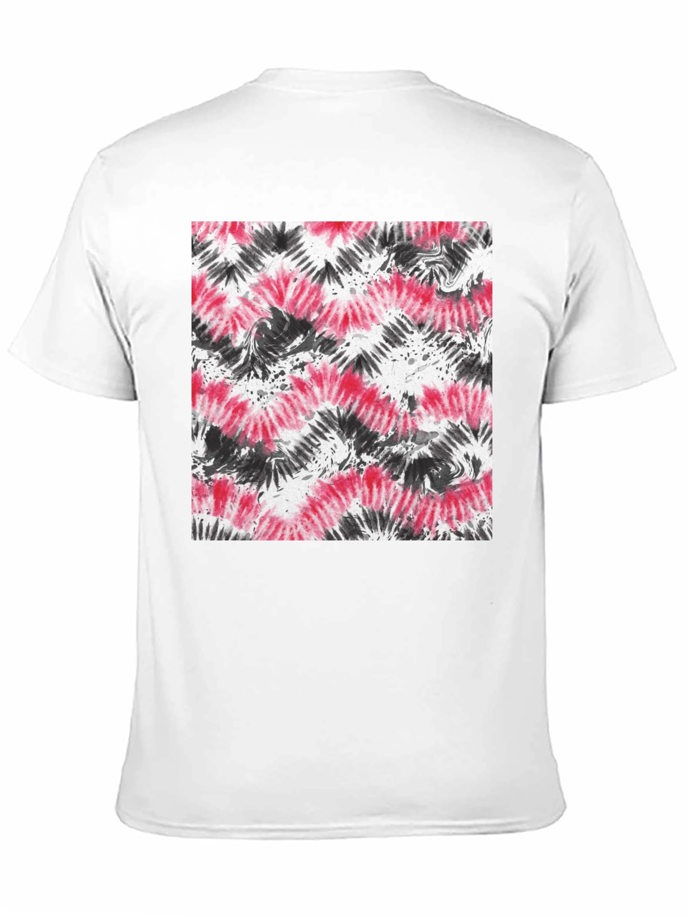 Red and Black Tie-Dye Graphic Tee
