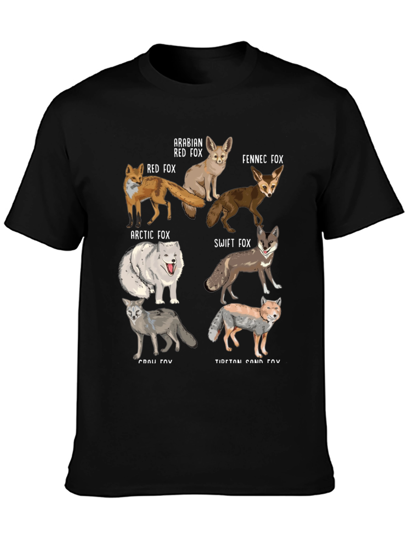 Fox Breeds Graphic Print Mens T-Shirt