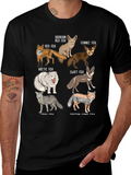 Fox Breeds Graphic Print Mens T-Shirt