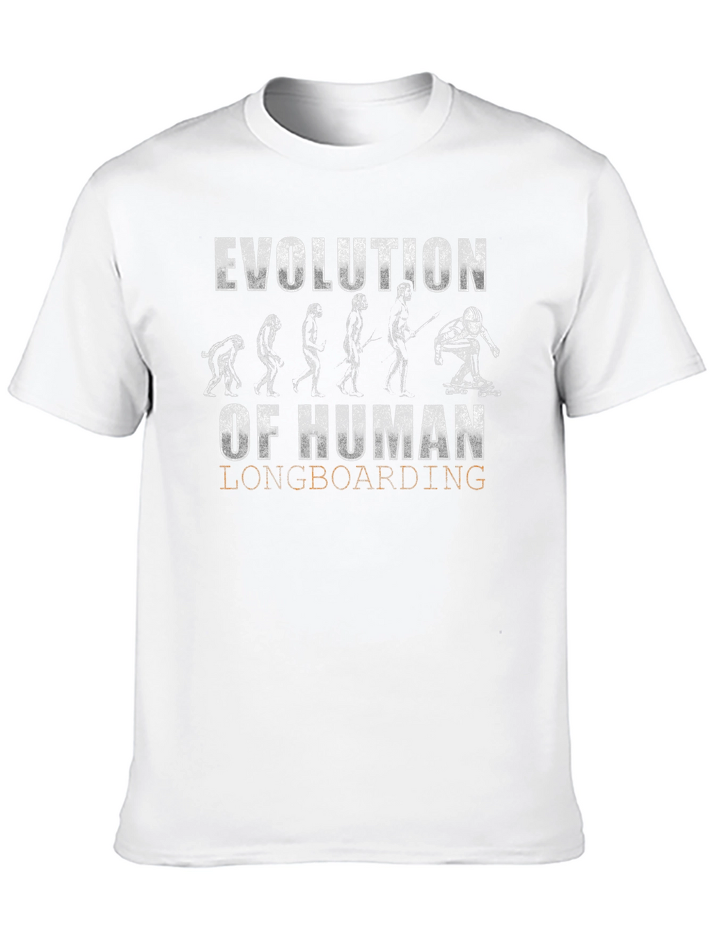 Evolution of Human Longboarding Graphic Tee