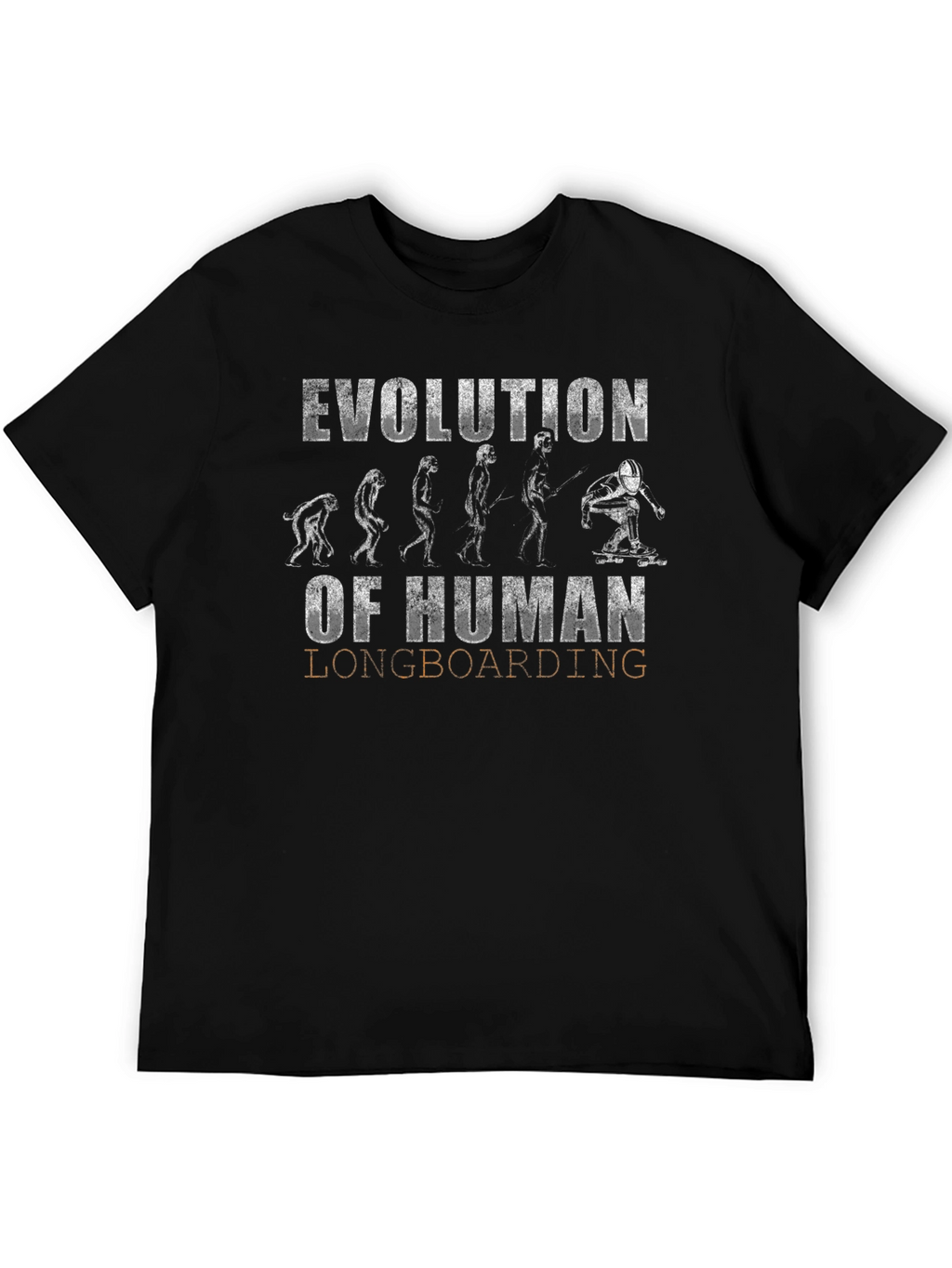 Evolution of Human Longboarding Graphic Tee