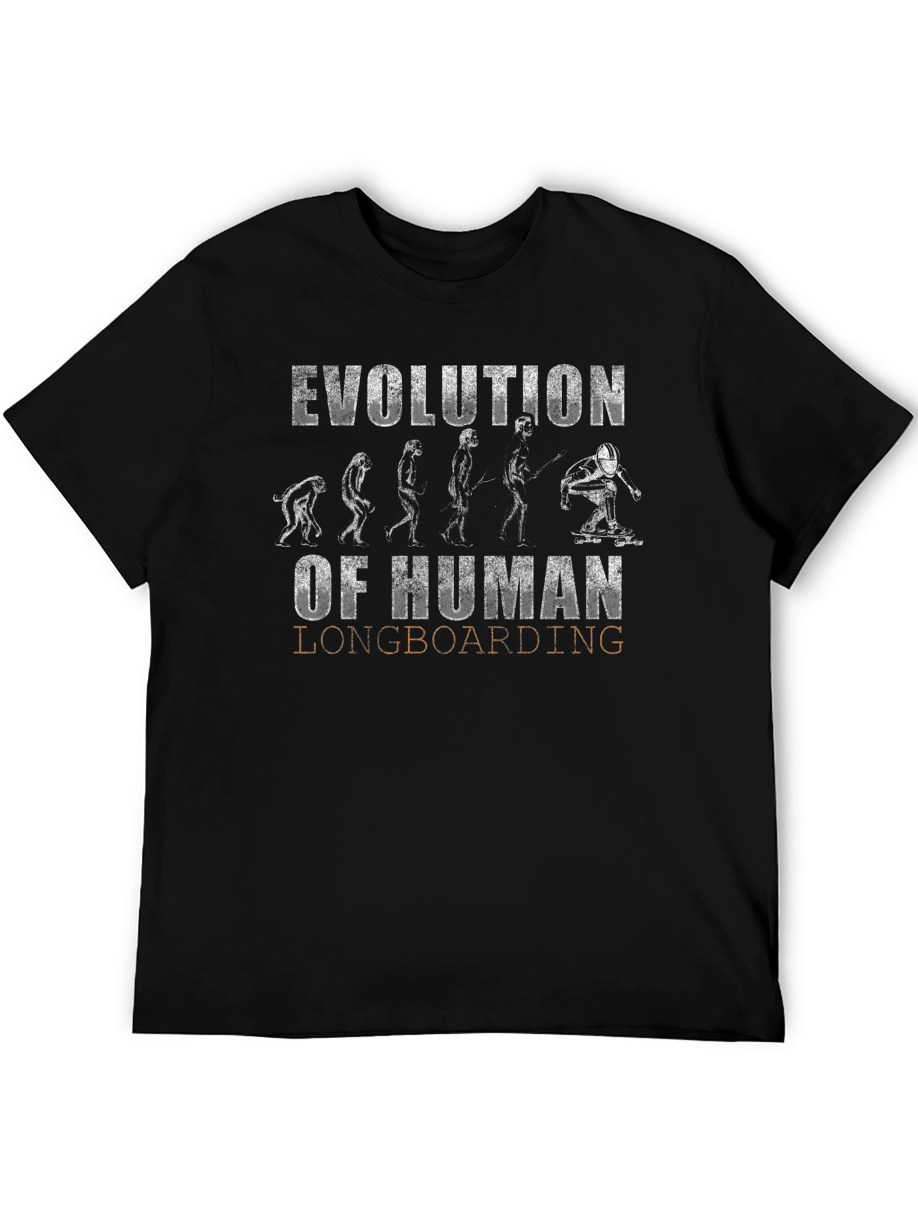 Evolution of Human Longboarding Graphic Tee