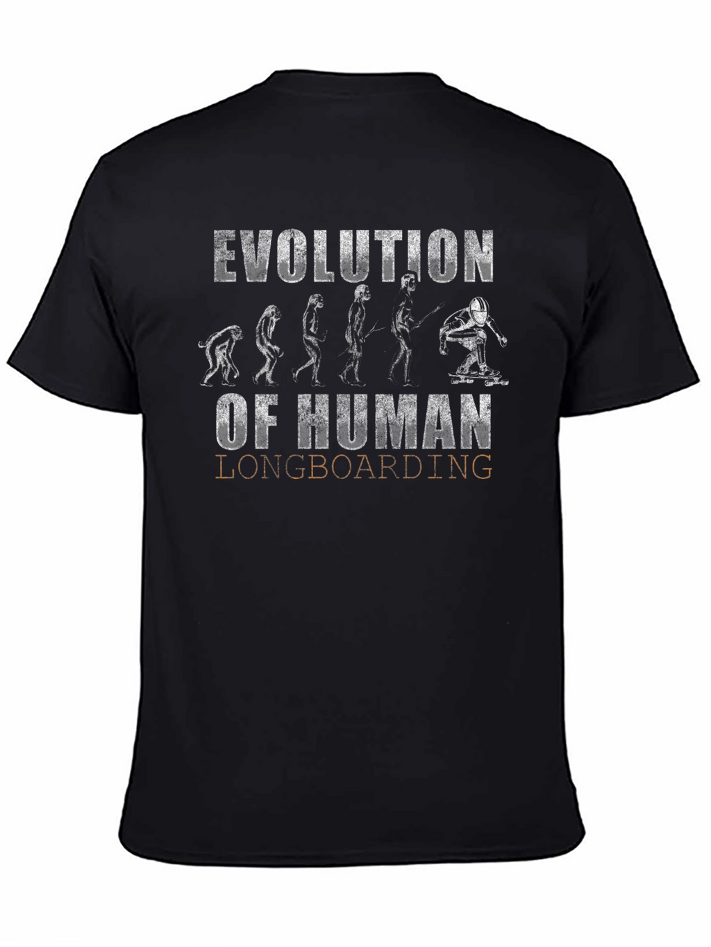 Evolution of Human Longboarding Graphic Tee