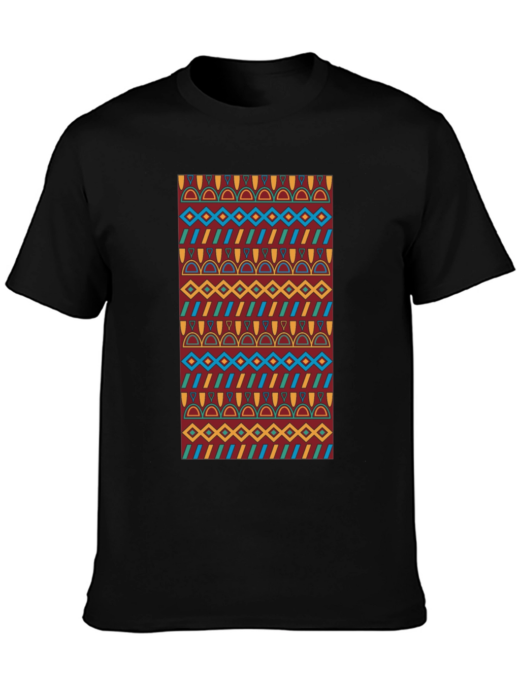 Patterned Graphic Print Tee - Casual Style