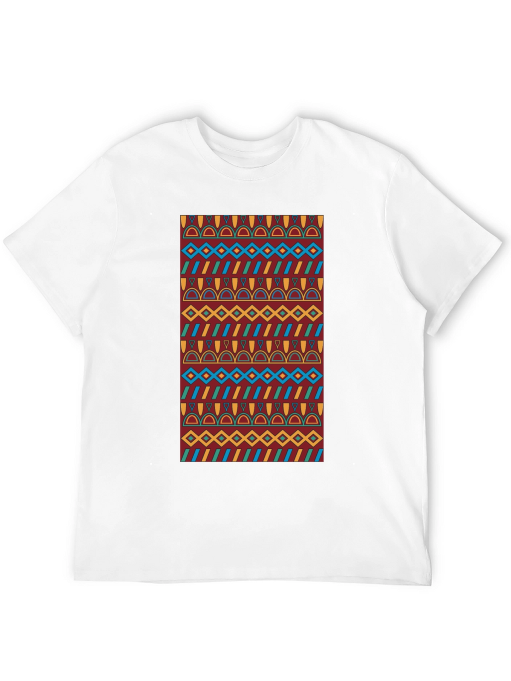 Patterned Graphic Print Tee - Casual Style