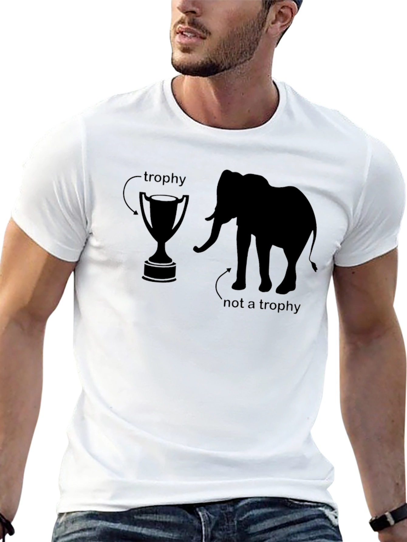 Elephant Trophy Graphic T-Shirt