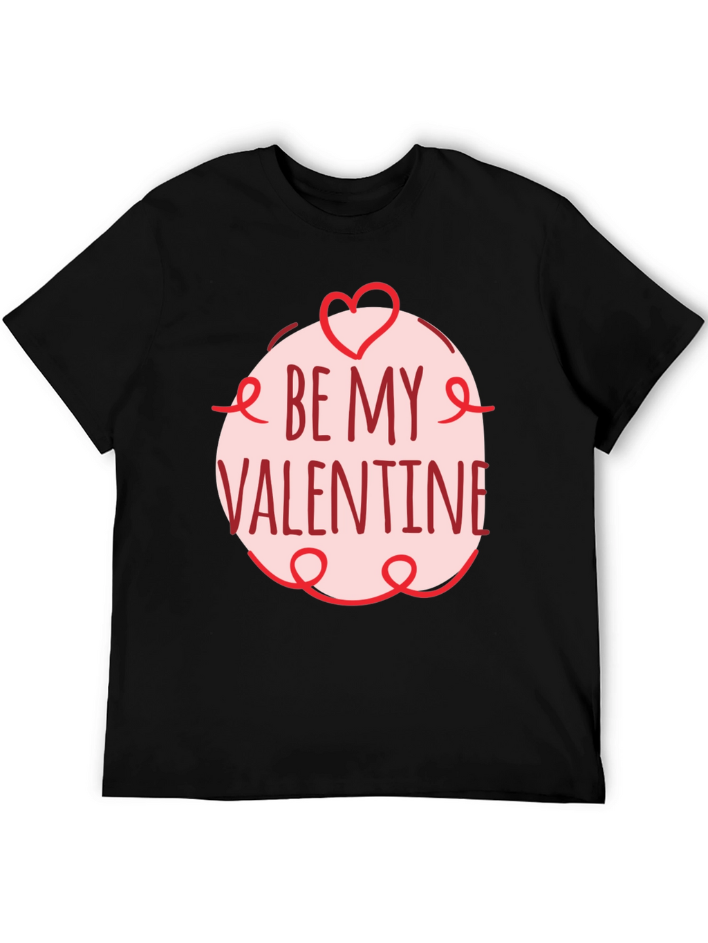 Be My Valentine Black Graphic Tee