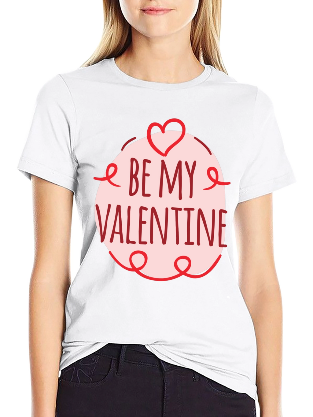 Be My Valentine Black Graphic Tee