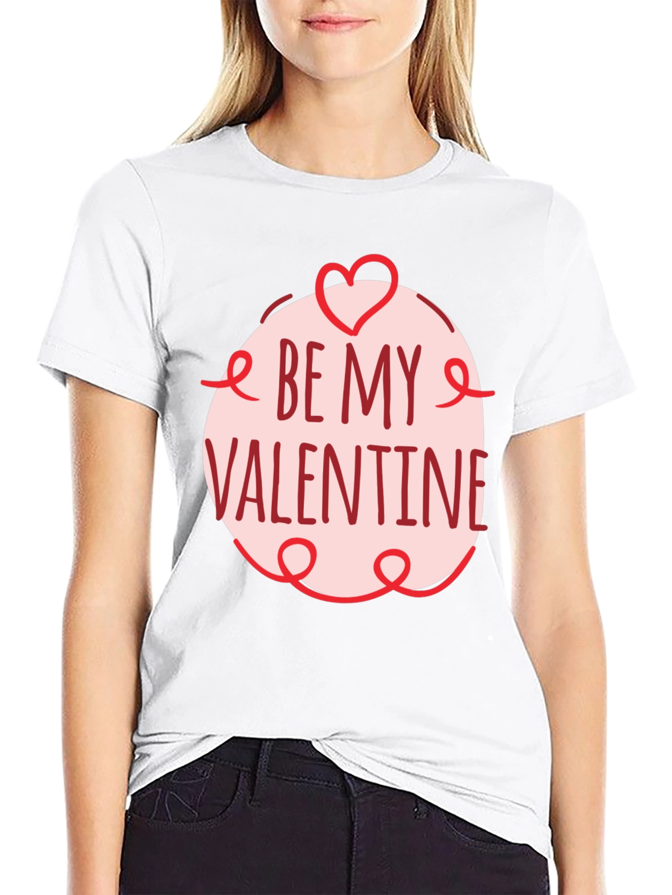 Be My Valentine Black Graphic Tee