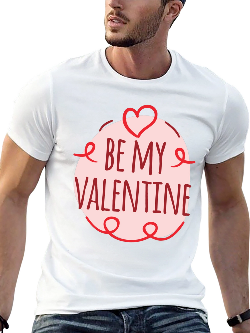 Be My Valentine Black Graphic Tee