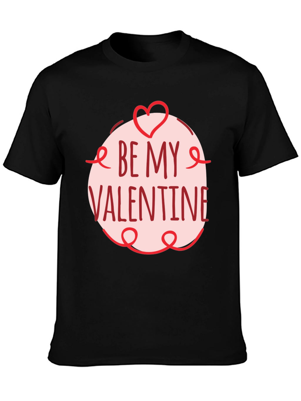 Be My Valentine Black Graphic Tee